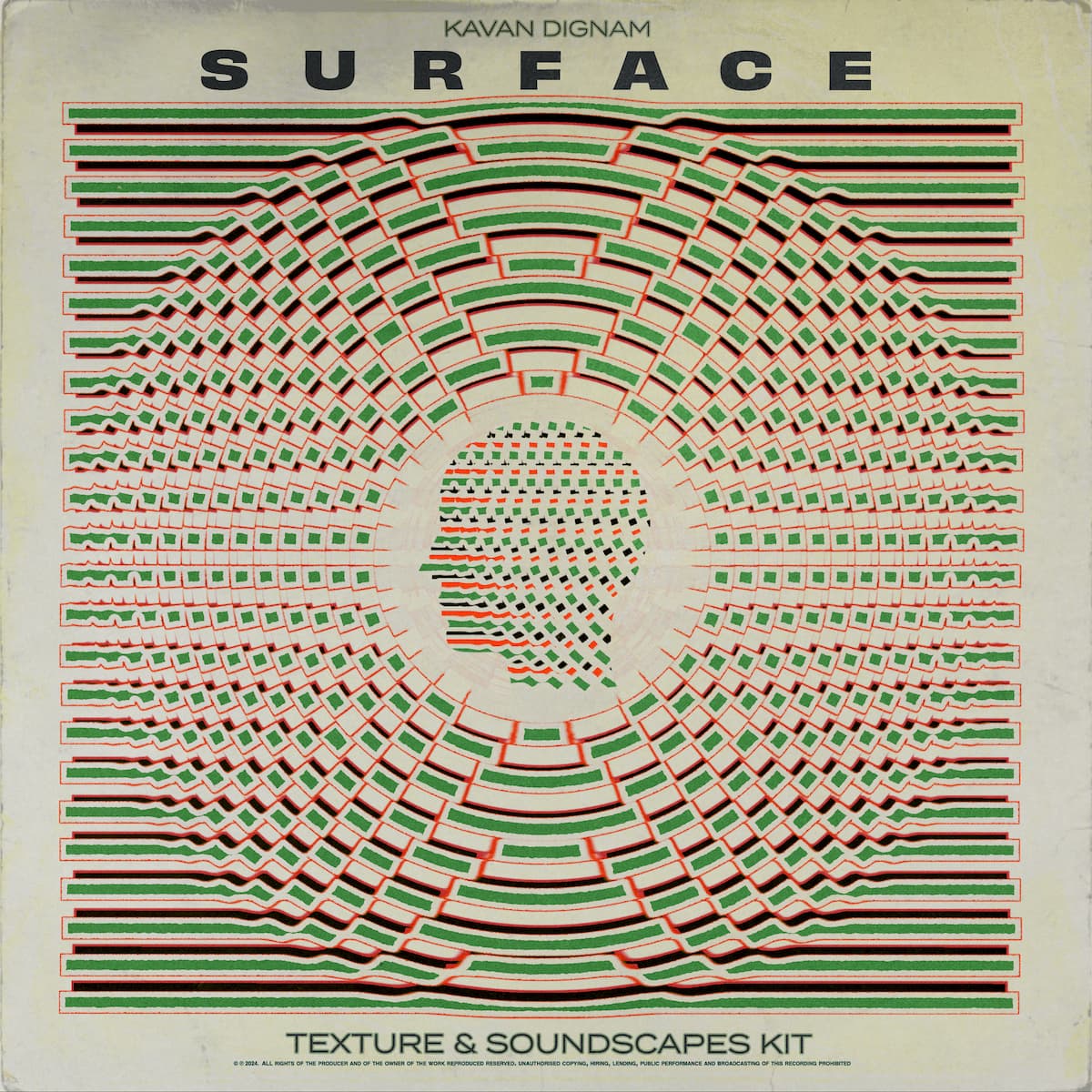 SURFACE texture and soundscapes kit cover art — ambient sound design samples by Kavan Dignam